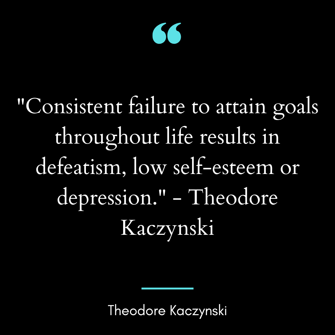 Consistent failure to attain goals throughout life results in defeatism