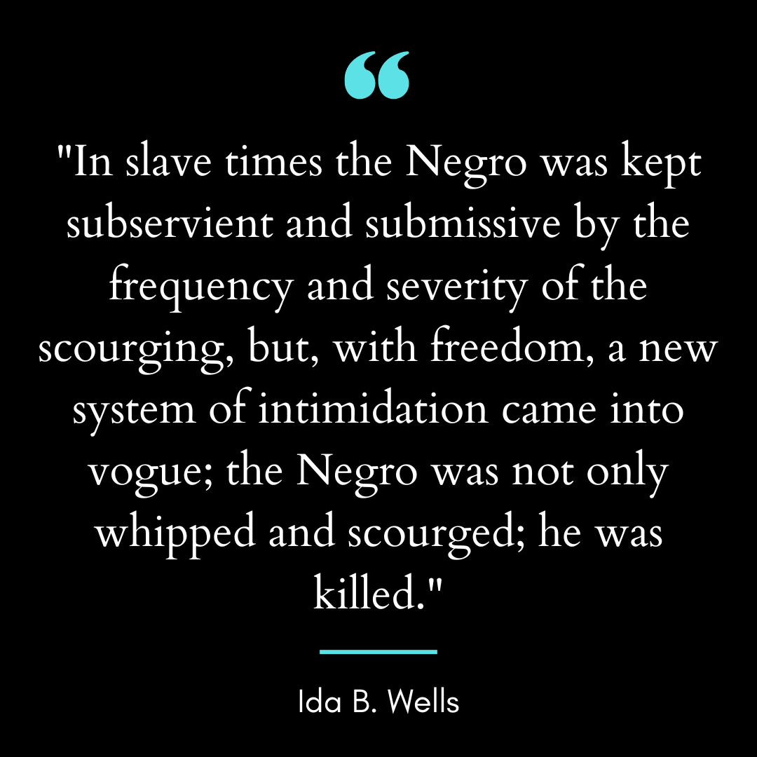 “In slave times the Negro was kept subservient and submissive by the frequency