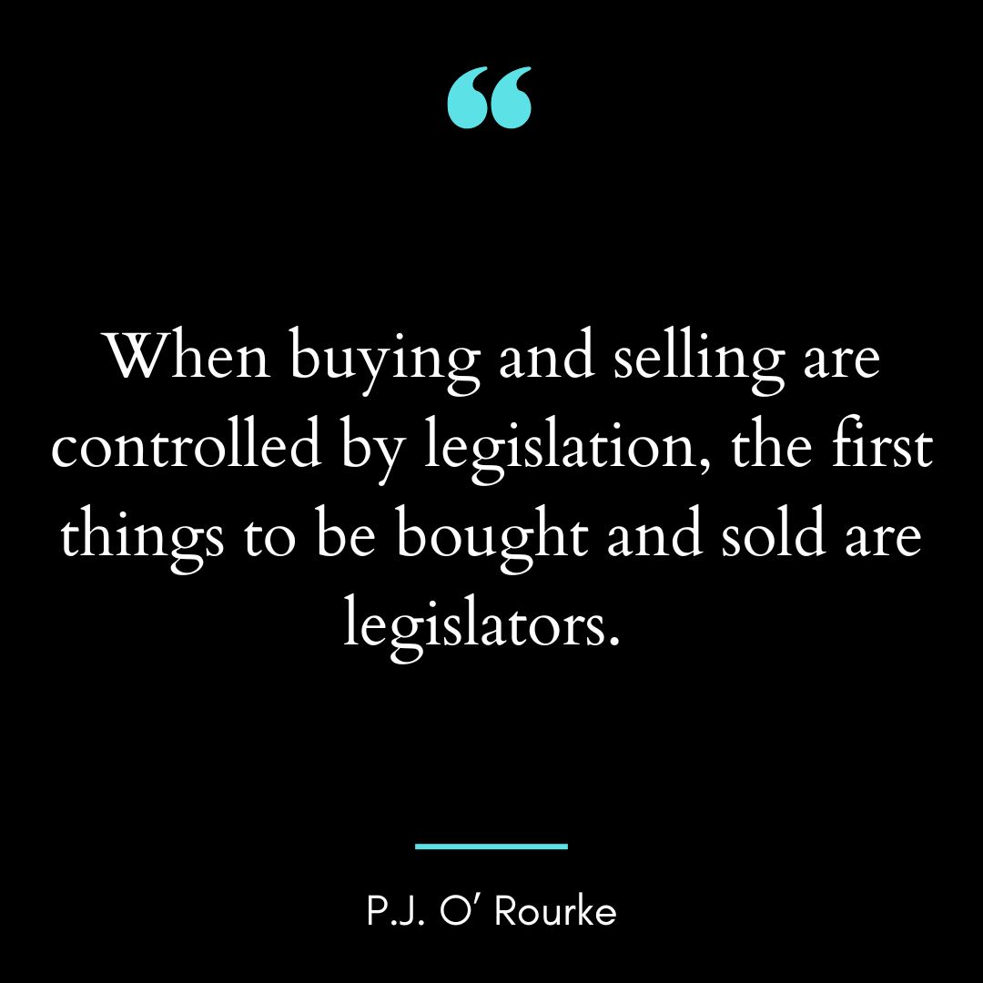 When buying and selling are controlled by legislation, the first things