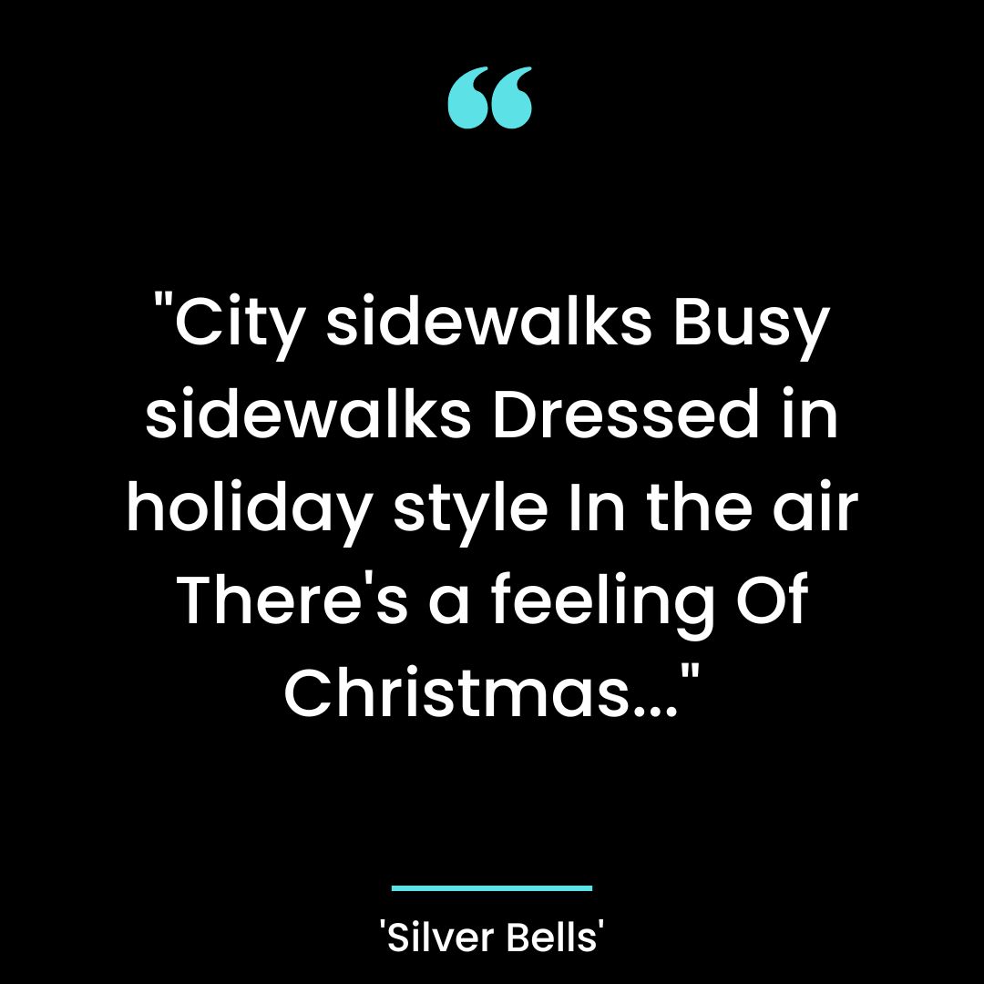 “City sidewalks busy sidewalks dressed in holiday style the air there’s a feeling