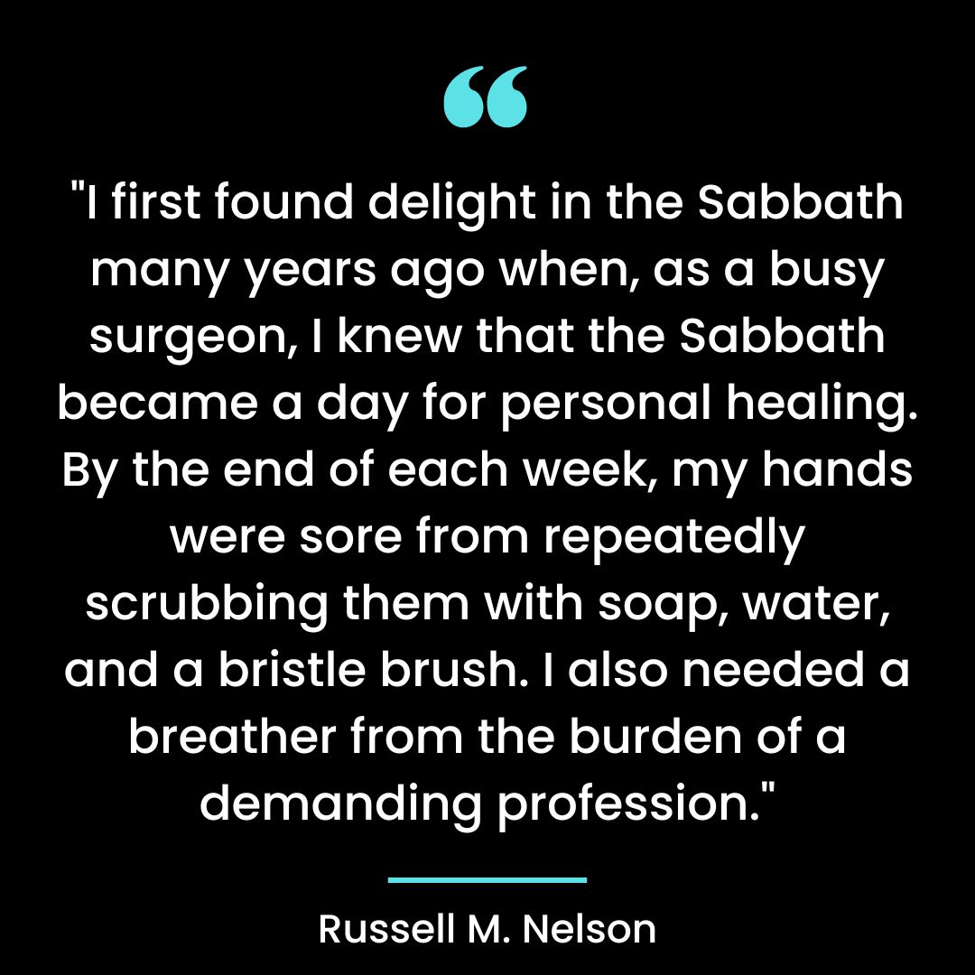 I first found delight in the Sabbath many years ago when, as a busy surgeon,