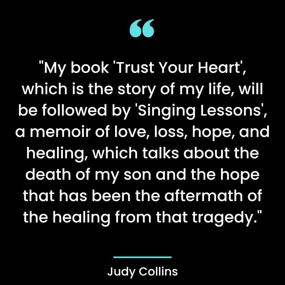 My book ‘Trust Your Heart’, which is the story of my life, will be followed by